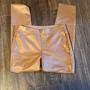 J. Jill Tan Leggings faux leather